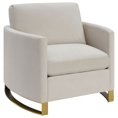 Gerta Upholstered Arched Arm Accent Chair BeigeBeige