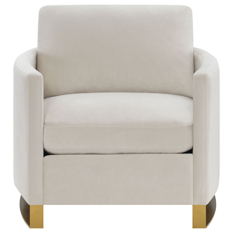 Gerta Upholstered Arched Arm Accent Chair BeigeBeige