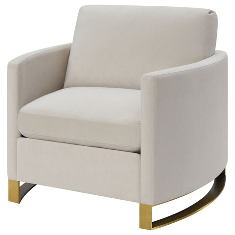 Gerta Upholstered Arched Arm Accent Chair BeigeBeige