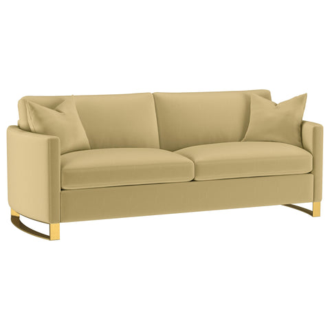 Raleigh 2-piece Velvet Upholstered Sofa Set Camel