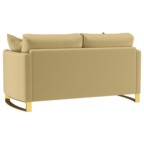 Raleigh 2-piece Velvet Upholstered Sofa Set Camel