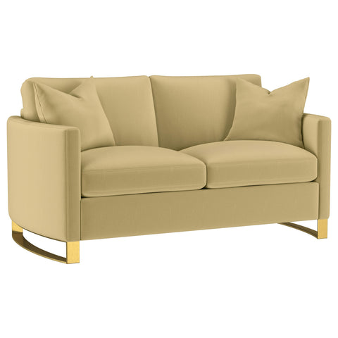 Raleigh 3-piece Velvet Upholstered Sofa Set Camel