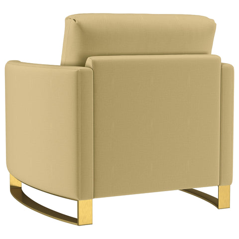Raleigh 3-piece Velvet Upholstered Sofa Set Camel