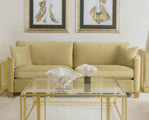 Raleigh Upholstered Curved Track Arm Sofa Camel