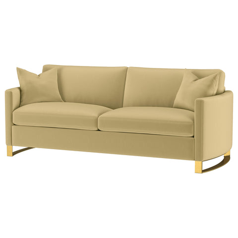 Raleigh Upholstered Curved Track Arm Sofa Camel