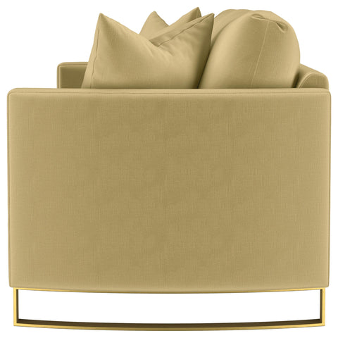 Raleigh Upholstered Curved Track Arm Sofa Camel
