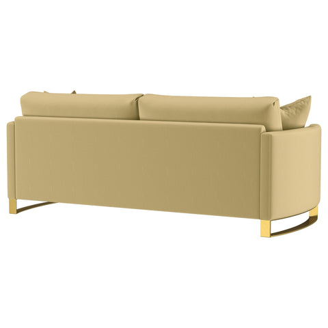 Raleigh Upholstered Curved Track Arm Sofa Camel