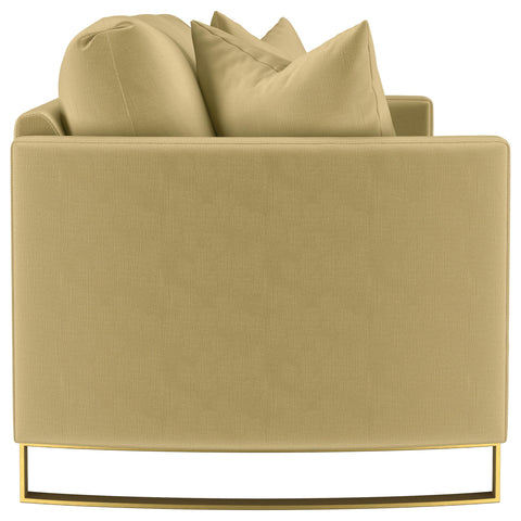 Raleigh Upholstered Curved Track Arm Sofa Camel