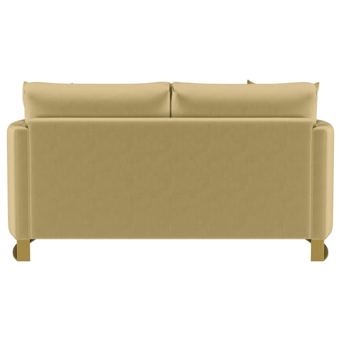 Raleigh Upholstered Curved Track Arm Loveseat Camel