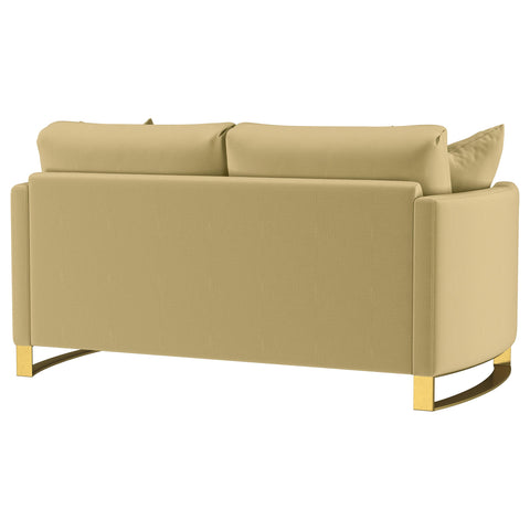Raleigh Upholstered Curved Track Arm Loveseat Camel