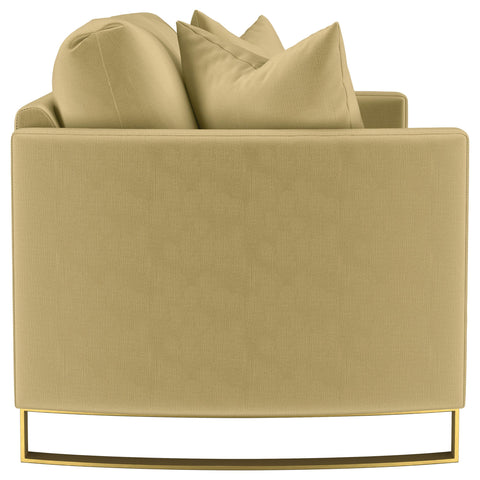 Raleigh Upholstered Curved Track Arm Loveseat Camel