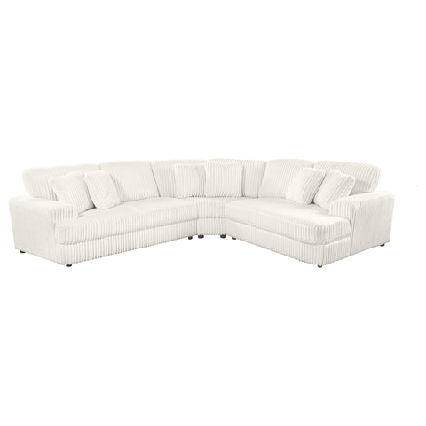 Julio 3-piece Upholstered Modular Sectional Sofa IvoryIvory