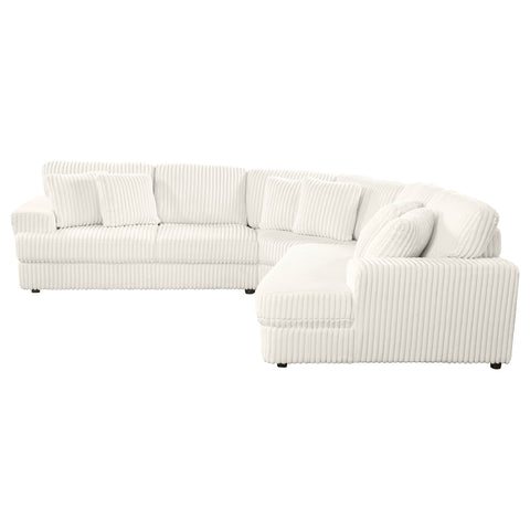Julio 3-piece Upholstered Modular Sectional Sofa IvoryIvory