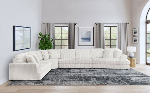 Julio 4-piece Upholstered Modular Sectional Sofa IvoryIvory