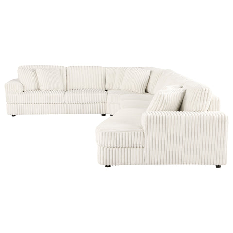 Julio 4-piece Upholstered Modular Sectional Sofa IvoryIvory