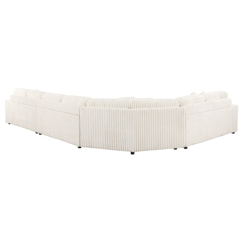 Julio 5-piece Upholstered Modular Sectional Sofa IvoryIvory