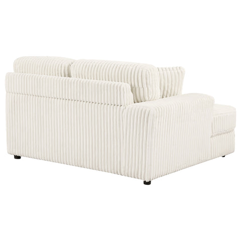 Leorio Upholstered LAF Loveseat Ivory