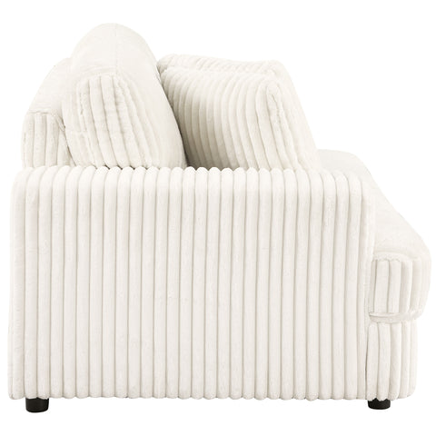 Leorio Upholstered LAF Loveseat Ivory