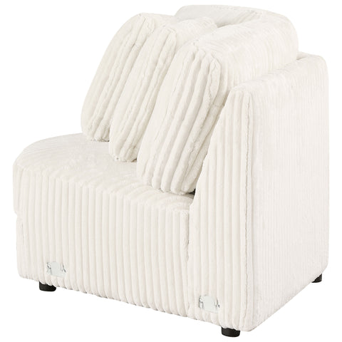 Leorio Upholstered Wedge Ivory