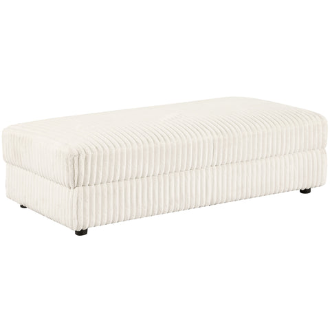 Julio Upholstered Rectangular Storage Ottoman IvoryIvory