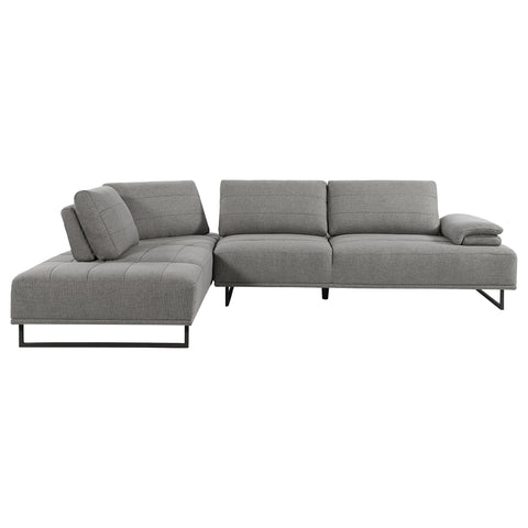 Wes Upholstered Sectional Sofa with Adjustable Back TaupeTaupe