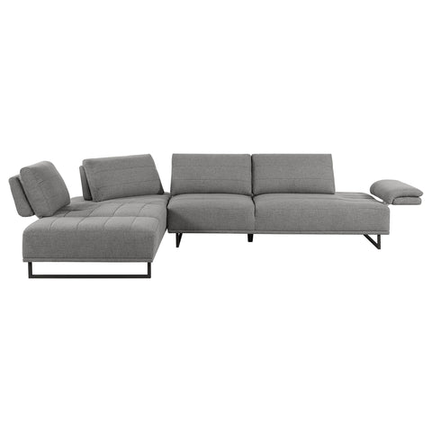 Wes Upholstered Sectional Sofa with Adjustable Back TaupeTaupe