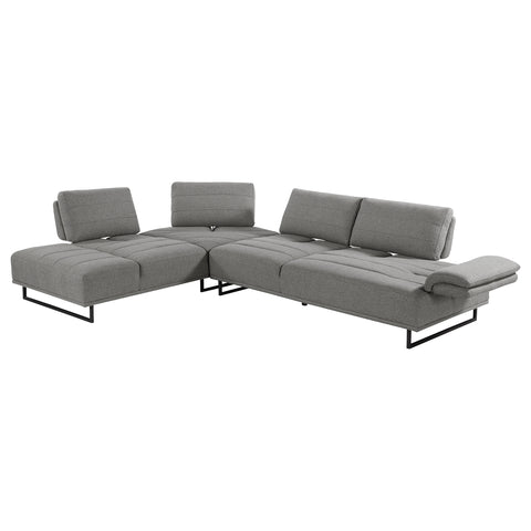 Wes Upholstered Sectional Sofa with Adjustable Back TaupeTaupe