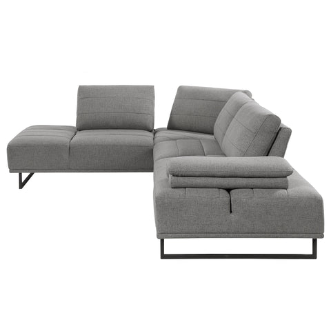 Wes Upholstered Sectional Sofa with Adjustable Back TaupeTaupe