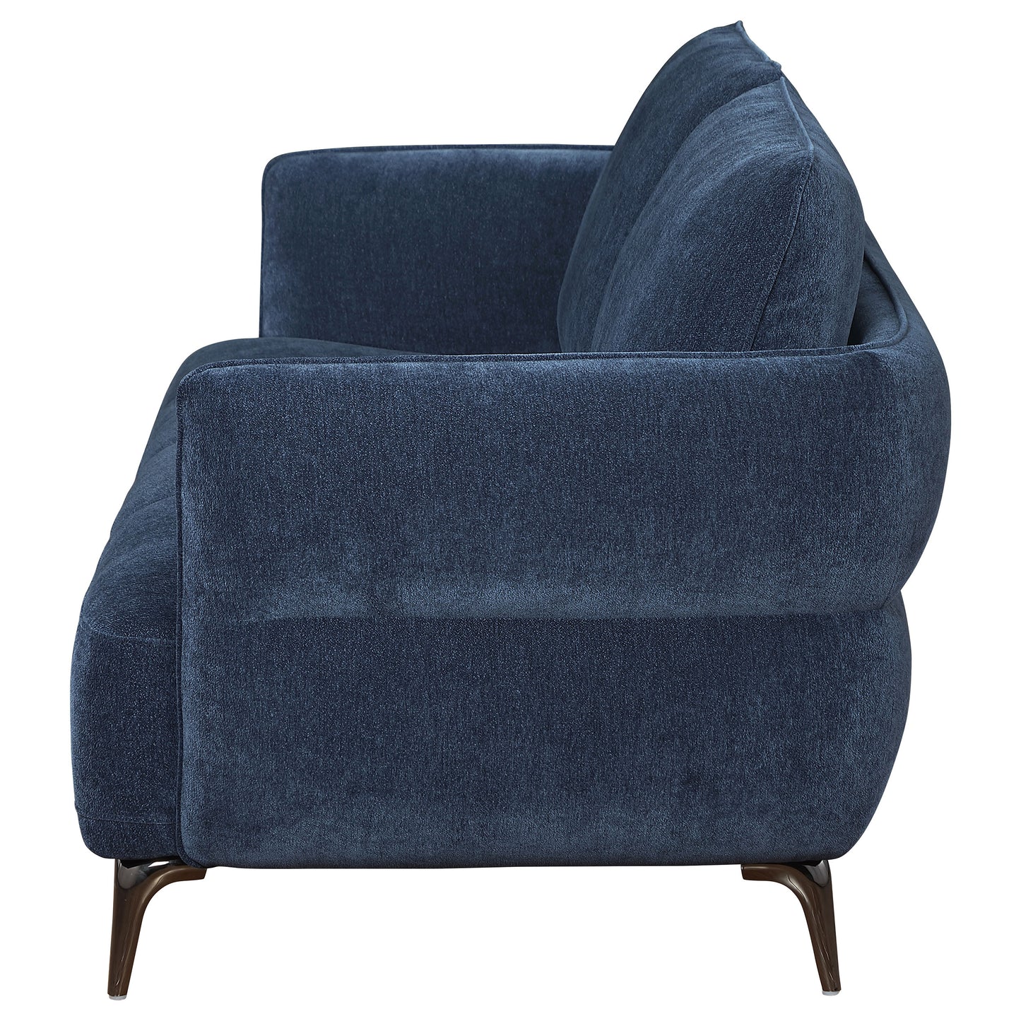 monterey chenille upholstered modern track arm sofa blueblue