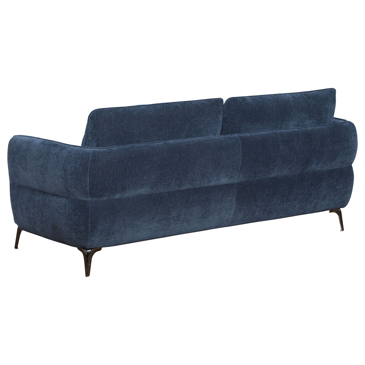 monterey chenille upholstered modern track arm sofa blueblue
