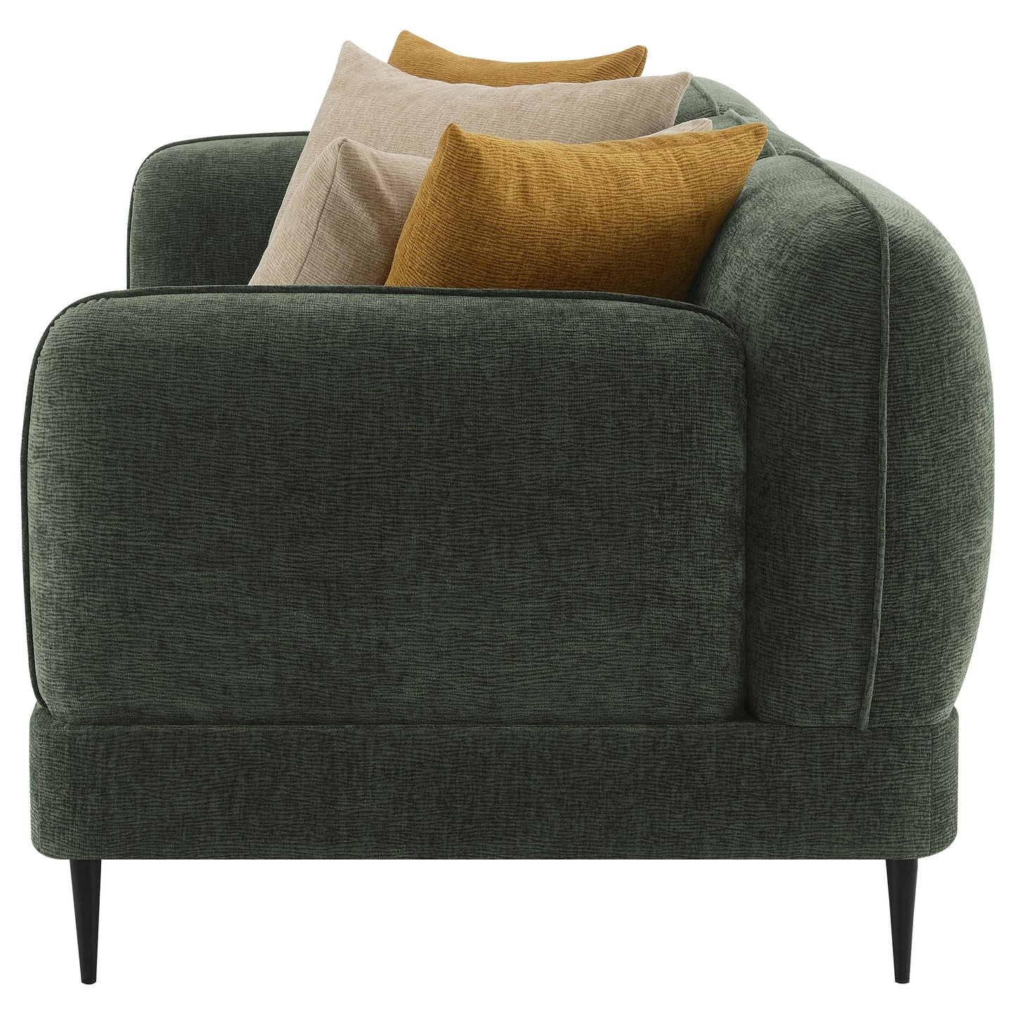 guillen chenille upholstered modern track arm sofa greengreen