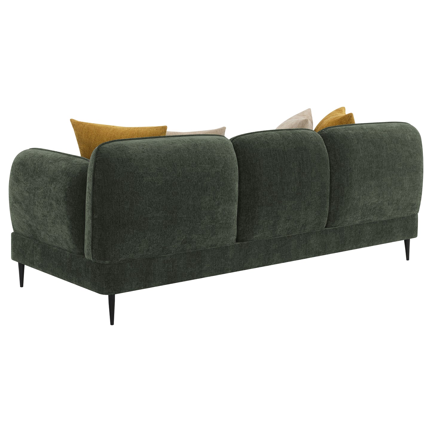 guillen chenille upholstered modern track arm sofa greengreen