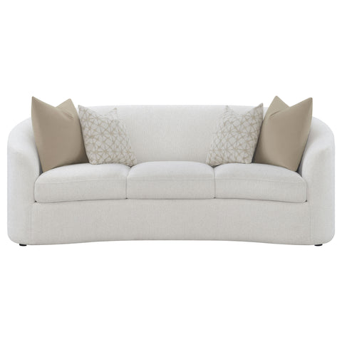 Cascade Boucle Upholstered Sloped Arm Sofa LatteLatte