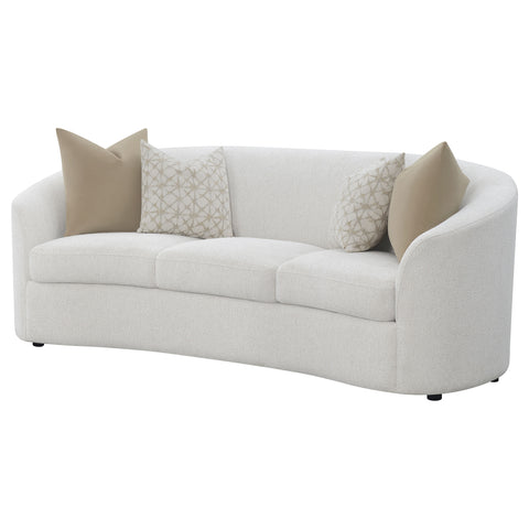 Cascade Boucle Upholstered Sloped Arm Sofa LatteLatte