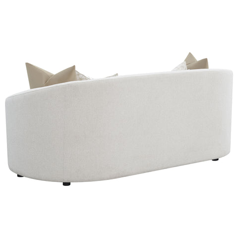Cascade Boucle Upholstered Sloped Arm Sofa LatteLatte