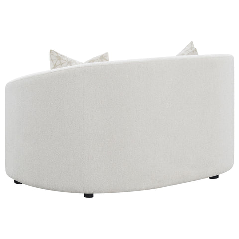 Cascade Boucle Upholstered Sloped Arm Loveseat LatteLatte