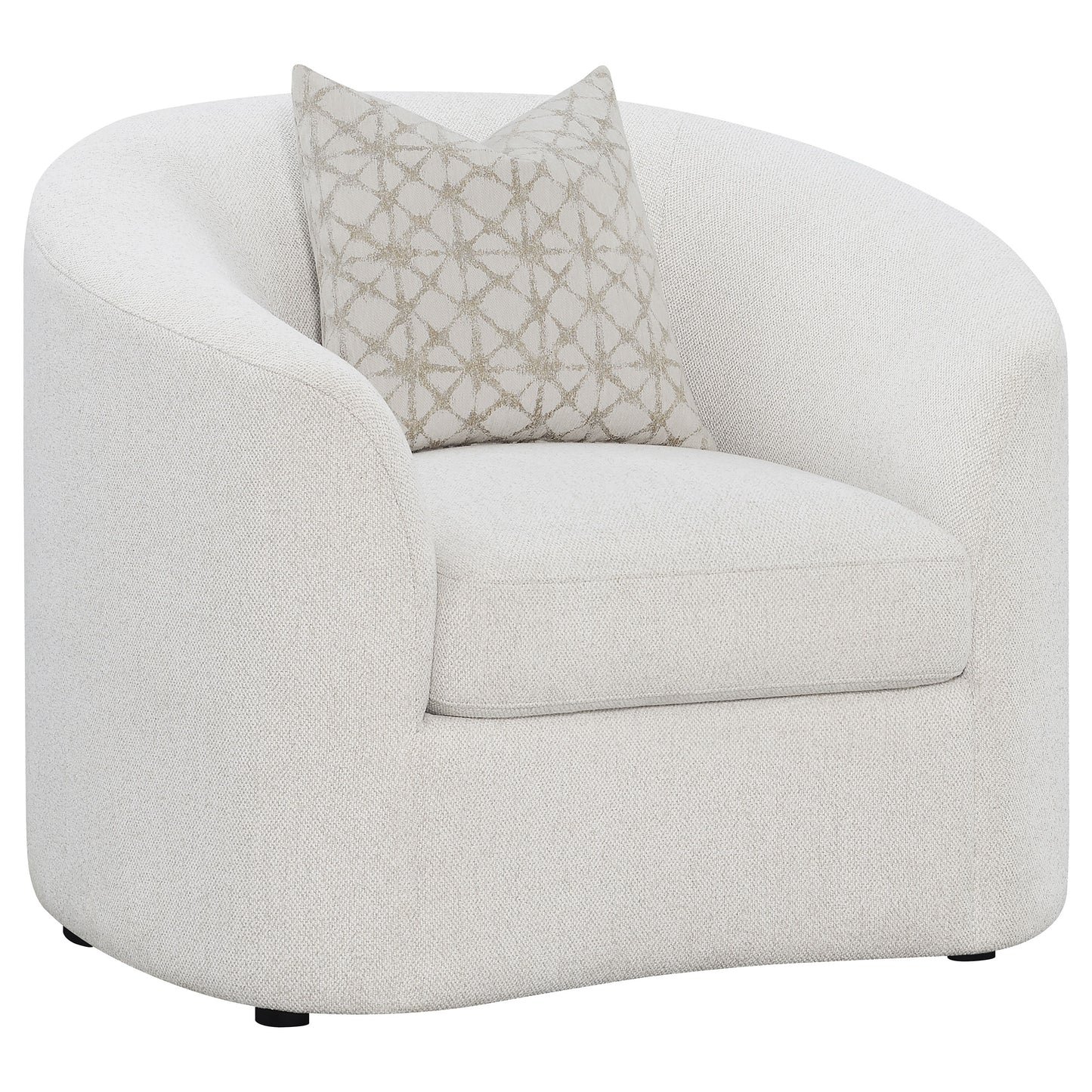 cascade boucle upholstered sloped arm accent chair lattelatte