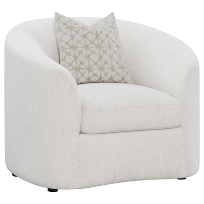 Cascade Boucle Upholstered Sloped Arm Accent Chair LatteLatte