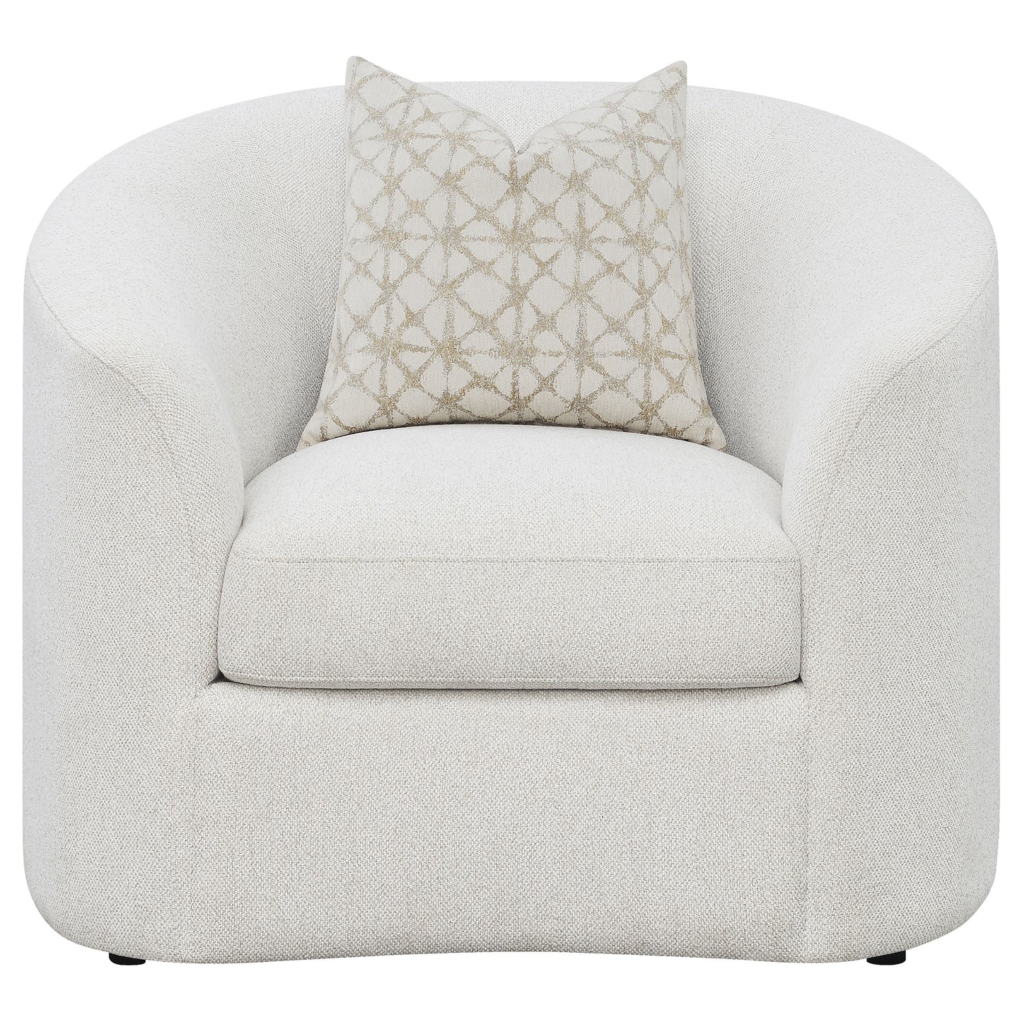 cascade boucle upholstered sloped arm accent chair lattelatte