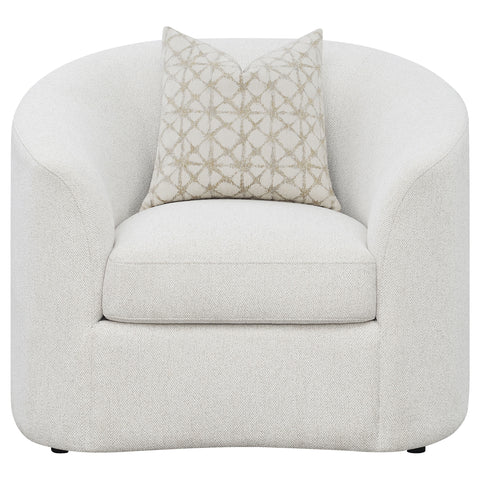 Cascade Boucle Upholstered Sloped Arm Accent Chair LatteLatte