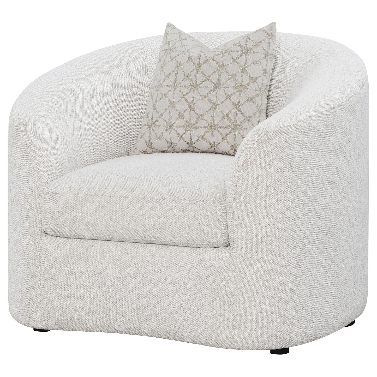 cascade boucle upholstered sloped arm accent chair lattelatte