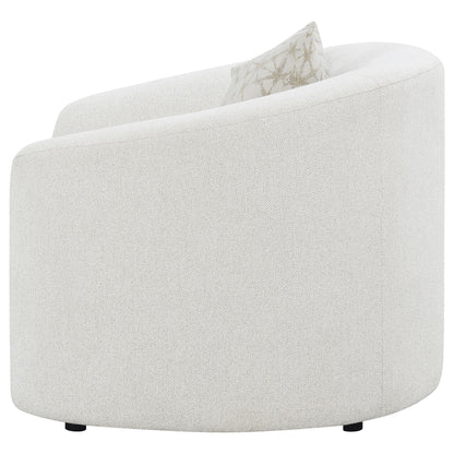 Cascade Boucle Upholstered Sloped Arm Accent Chair LatteLatte