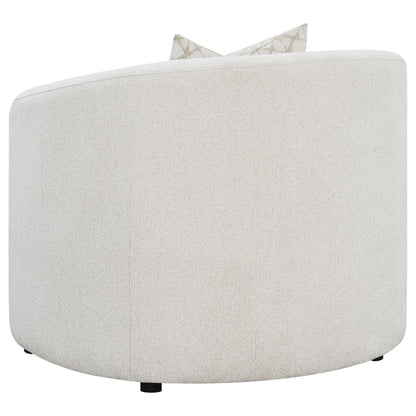 Cascade Boucle Upholstered Sloped Arm Accent Chair LatteLatte