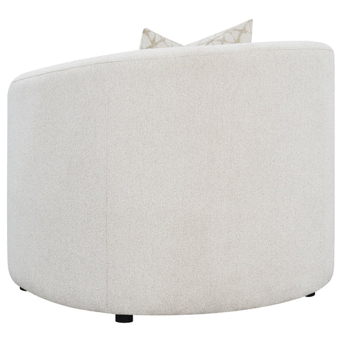 Cascade Boucle Upholstered Sloped Arm Accent Chair LatteLatte