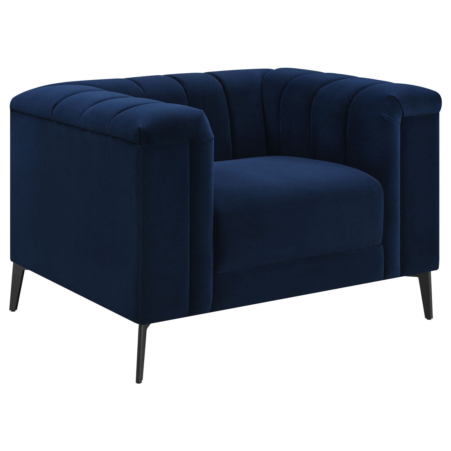 addison upholstered tuxedo arm tufted chair blueblue