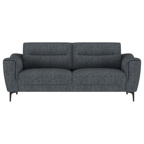 Carmen 2-piece Upholstered Sofa Set Charcoal