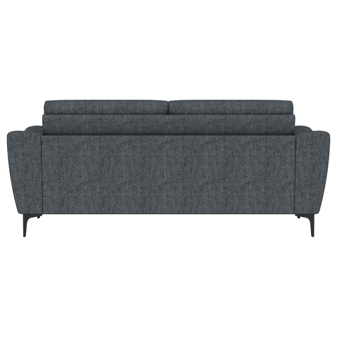 Carmen Upholstered Sloped Track Arm Sofa Charcoal