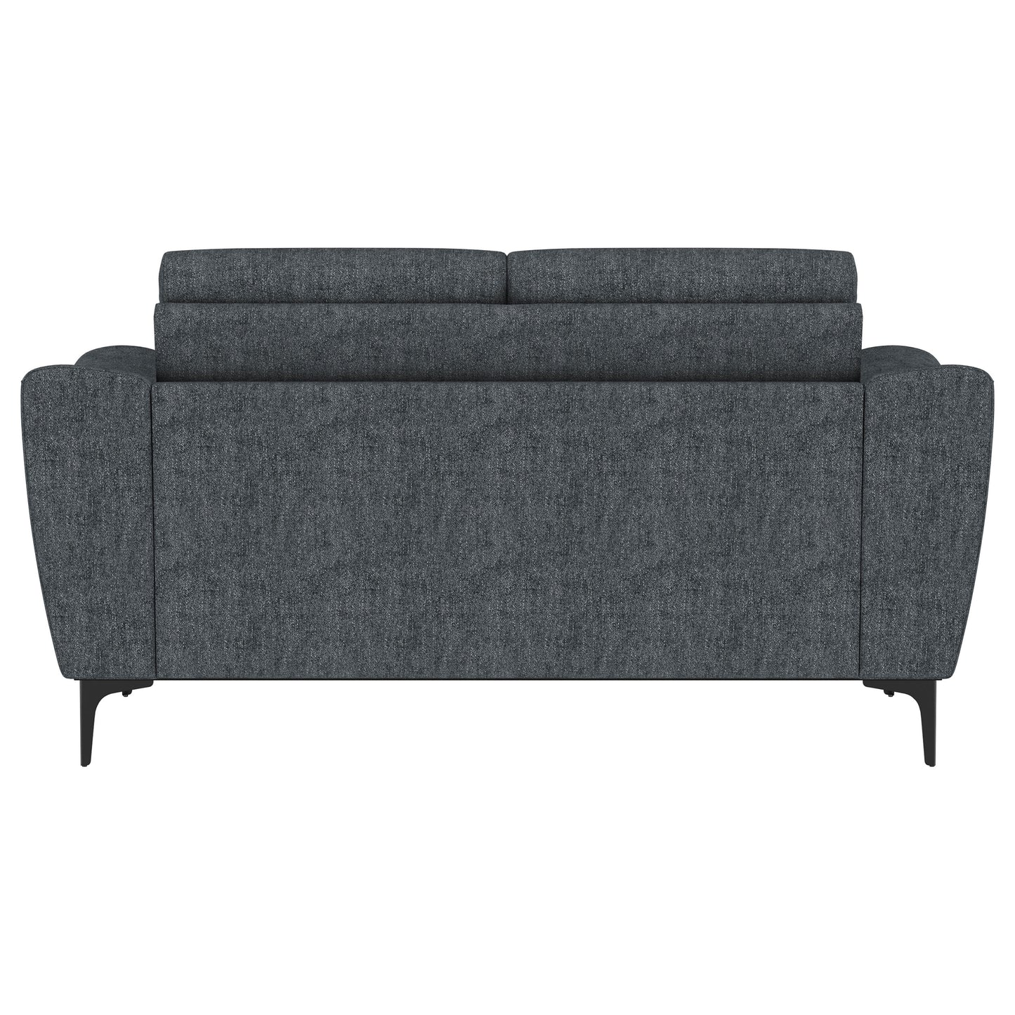 carmen upholstered sloped track arm loveseat charcoal