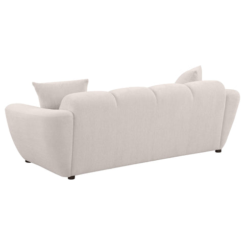 Hobson 2-piece Chenille Splayed Arm Sofa Set Greige