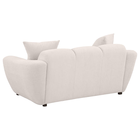 Hobson 2-piece Chenille Splayed Arm Sofa Set Greige